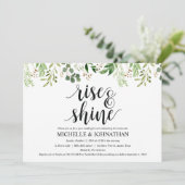 Carte d'invitation de Mariage de Brunch Green Post (Debout devant)