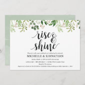 Carte d'invitation de Mariage de Brunch Green Post (Devant / Derrière)