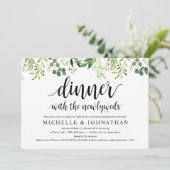 Carte d'invitation de Mariage de Brunch Green Post (Debout devant)
