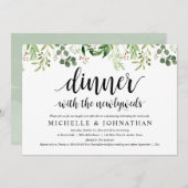 Carte d'invitation de Mariage de Brunch Green Post (Devant / Derrière)