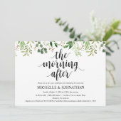 Carte d'invitation de Mariage de Brunch Green Post (Debout devant)