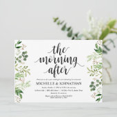 Carte d'invitation de Mariage de Brunch Green Post (Debout devant)