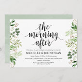 Carte d'invitation de Mariage de Brunch Green Post (Devant / Derrière)