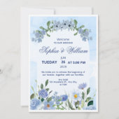 Carte d'invitation de mariage de luxe (Devant)