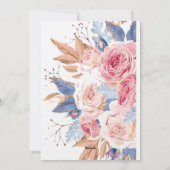 Carte d'invitation de mariage de luxe (Dos)