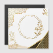 Carte d'invitation de mariage de style indo-pakist (Devant / Derrière)