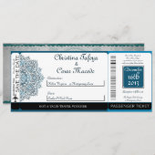 Carte d'invitation de mariage de style marocain (Devant / Derrière)