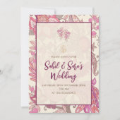 Carte d'invitation de mariage Desi Invitation de m (Devant)