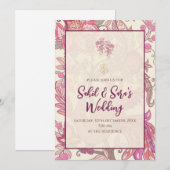 Carte d'invitation de mariage Desi Invitation de m (Devant / Derrière)