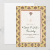 Carte d'invitation de mariage Desi numérique Invit (Devant / Derrière)