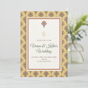Carte d'invitation de mariage Desi numérique Invit