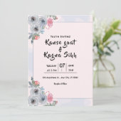 Carte d'invitation de mariage d'hiver Conception d (Debout devant)
