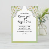 Carte d'invitation de mariage d'hiver Conception d (Debout devant)