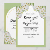 Carte d'invitation de mariage d'hiver Conception d (Devant / Derrière)