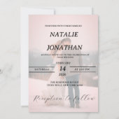 Carte d'invitation de mariage d'hiver rouge modern (Dos)