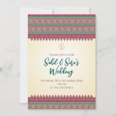 Carte d'invitation de mariage Digital Desi Mariage (Devant)