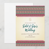Carte d'invitation de mariage Digital Desi Mariage (Devant / Derrière)
