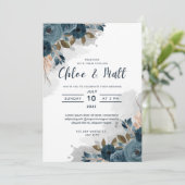 Carte d'invitation de mariage économique (Debout devant)