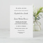 Carte d'invitation de mariage Écriture élégante An (Debout devant)