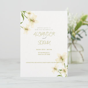 CARTE D'INVITATION DE MARIAGE ÉLÉGANT MINIMALISTE