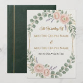 Carte d'invitation de mariage élégante (Devant / Derrière)