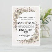 Carte d'invitation de mariage élégante (Debout devant)