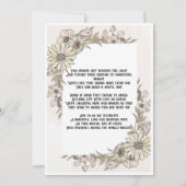 Carte d'invitation de mariage élégante (Dos)