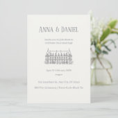 Carte d'invitation de mariage élégante (Debout devant)