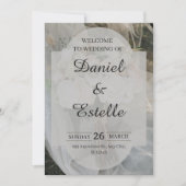 Carte d'invitation de mariage élégante (Devant)