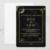 CARTE D'INVITATION DE MARIAGE ÉLÉGANTE (Devant / Derrière)