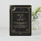 CARTE D'INVITATION DE MARIAGE ÉLÉGANTE (Debout devant)
