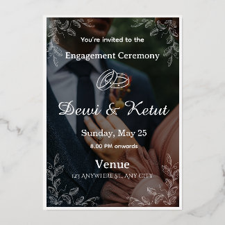 Carte d'invitation de mariage élégante