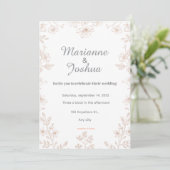 Carte d'invitation de mariage élégante (Debout devant)