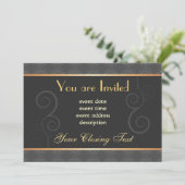 Carte d'invitation de mariage élégante (Debout devant)