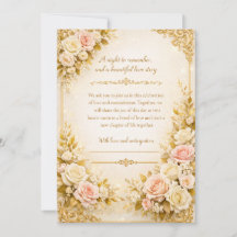 Carte d'invitation de mariage élégante à fleurs en