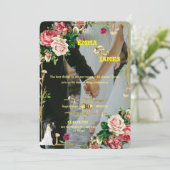 Carte d'invitation de mariage élégante et modifiab (Debout devant)