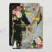 Carte d'invitation de mariage élégante et modifiab (Devant / Derrière)