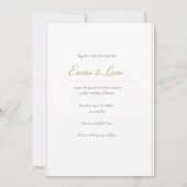Carte d'invitation de mariage élégante – Luxe mini (Dos)