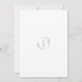 Carte d'invitation de mariage Élégante Orchidée (Dos)