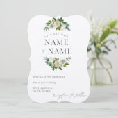 Carte d'invitation de mariage élégante pour sauver (Debout devant)