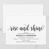 Carte d'invitation de mariage élégante rustique (Devant / Derrière)