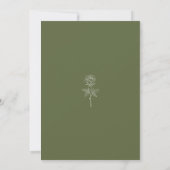 CARTE D'INVITATION DE MARIAGE ÉLÉGANTE SIMPLE VERT (Dos)