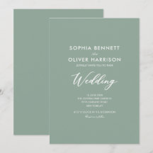 CARTE D'INVITATION DE MARIAGE EN CALLIGRAPHIE SIMP