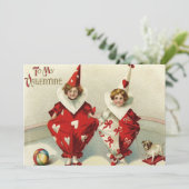 Carte d'invitation de mariage en forme de chien et (Debout devant)