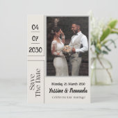 Carte d'invitation de mariage en français Français (Debout devant)