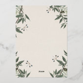 carte d'invitation de mariage esthétique (Verso)