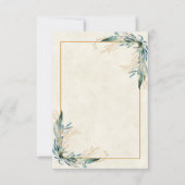 Carte d'invitation de mariage Eucalyptus et or bud (Devant)
