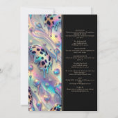 Carte d'invitation de mariage exotique tout-en-un (Dos)