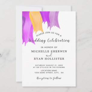 Carte d'invitation de mariage Fleur de Tulipe