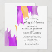 Carte d'invitation de mariage Fleur de Tulipe (Devant / Derrière)